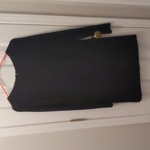 LOFT Classic long sleeve black dress.